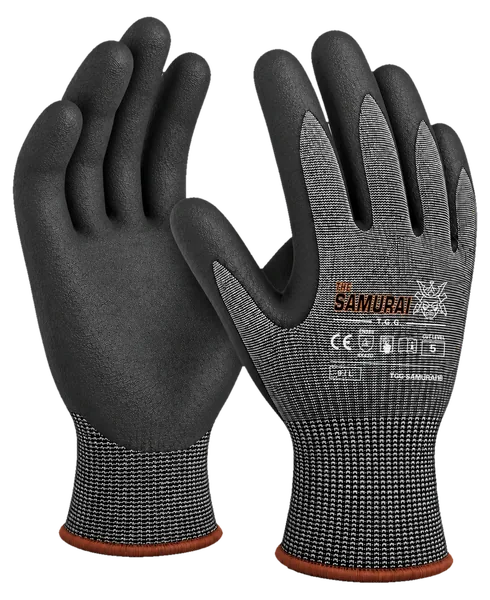 The Samurai 18 work glove — palm and back